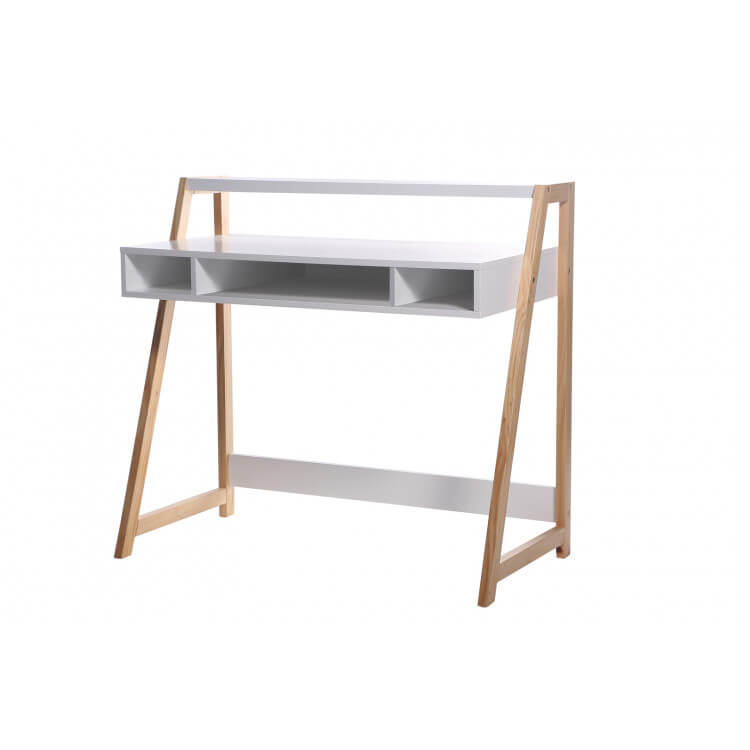 Bureau design laqué blanc Illary