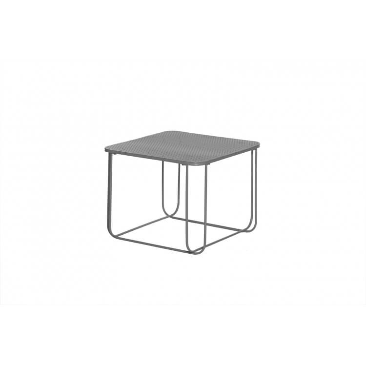 Table basse carrée design en métal anthracite Focus