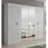 Armoire adulte contemporaine 225 cm chêne blanc Estonia