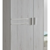 Armoire adulte contemporaine 225 cm chêne blanc Estonia