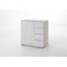 Commode contemporaine 81 cm chêne blanc Estonia