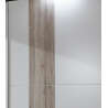 Armoire design portes coulissantes coloris chêne/blanc alpin Evita