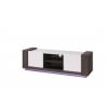 Meuble TV design coloris gris/blanc brillant Gustavo