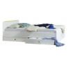 Lit enfant contemporain avec tiroir blanc alpin/vert Wendy