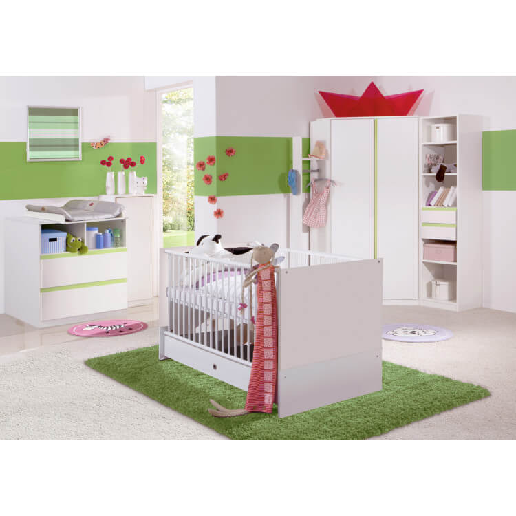 Chambre Bebe Contemporaine Blanc Alpin Vert Wendy Chambre Bebe Contemporaine Blanc Alpin Vert Wendy