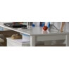 Bureau enfant contemporain avec caisson chêne montana/blanc Kyriane