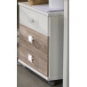 Bureau enfant contemporain avec caisson chêne montana/blanc Kyriane