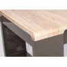 Table basse design en bois chêne sable/laqué taupe mat Magalie
