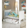 Lit bébé évolutif contemporain coloris blanc Nielson