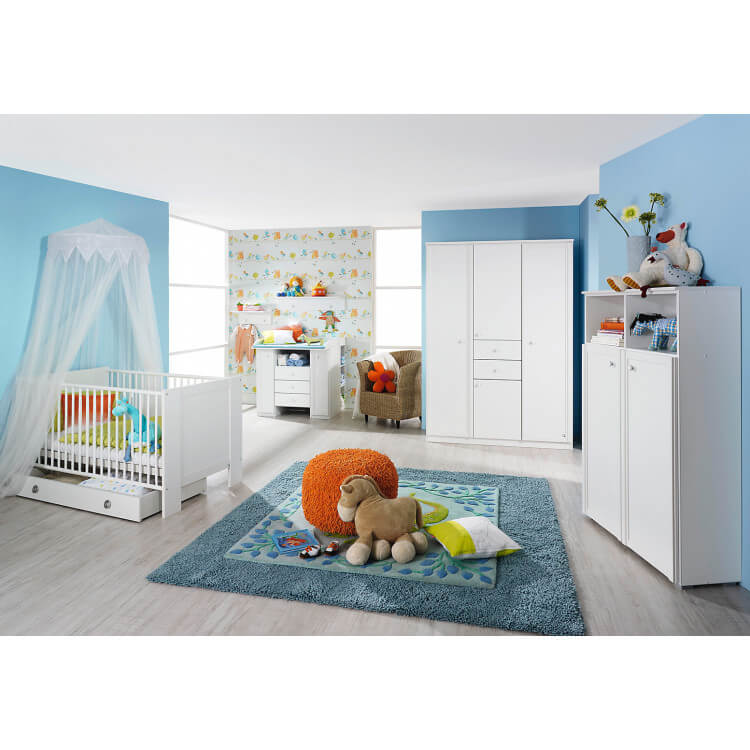 Chambre bébé contemporaine coloris blanc Nielson