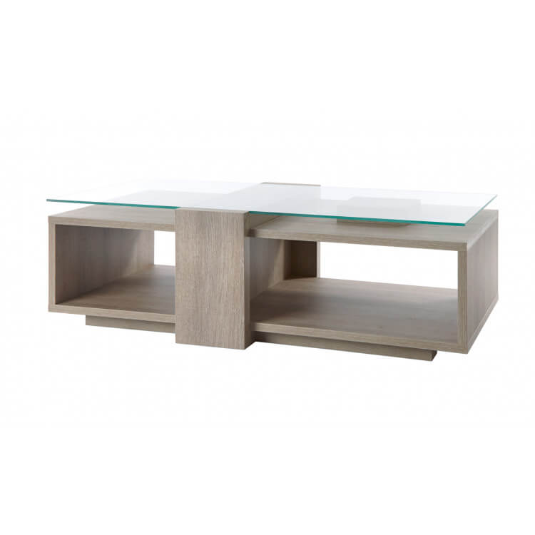 Table basse contemporaine chêne gris Angeline Table basse contemporaine chêne gris Angeline