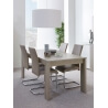 Table de salle à manger contemporaine chêne gris Angeline