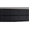 Ensemble literie boxspring fixe ressorts bonnell en tissu noir Comodor