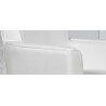 Fauteuil design en PU blanc Ashley