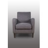 Fauteuil fixe contemporain en tissu gris anthracite Blake