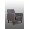 Fauteuil fixe contemporain en tissu gris anthracite Blake