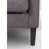 Fauteuil fixe contemporain en tissu gris anthracite Blake