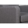 Fauteuil fixe contemporain en tissu gris anthracite Blake