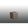 Pouf carré design en PU taupe Braxton