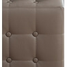 Pouf carré design en PU taupe Braxton