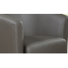 Fauteuil cabriolet contemporain en PU brun Bethany