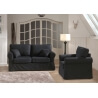 Fauteuil fixe contemporain en tissu noir Loucia