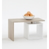 Table basse contemporaine chêne/blanc Shane