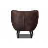 Fauteuil fixe en tissu tobago brun Axelle