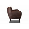 Fauteuil fixe en tissu tobago brun Axelle
