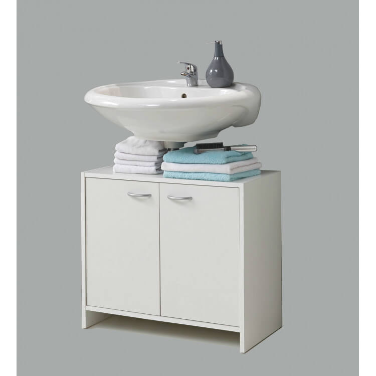 Meuble sous lavabo contemporain blanc Amarylis | Matelpro