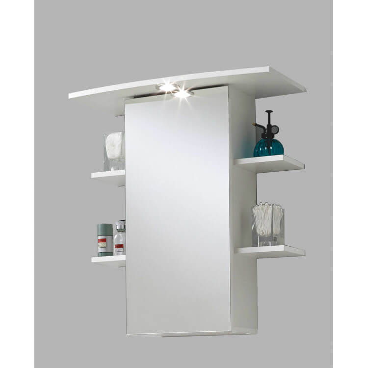 Armoire de toilette contemporaine blanche avec éclairage Amarylis