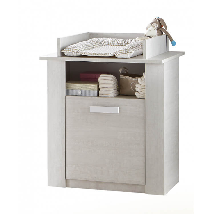 Commode à langer contemporaine chêne clair Bambino