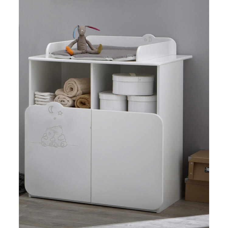 Commode à langer contemporaine blanche Olaf