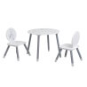 Ensemble table et chaises enfant contemporain blanc/gris Papyrus