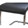 Chaise de salle à manger design métal et PU noir Raffie