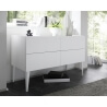 Commode design 4 tiroirs blanc mat Bizance