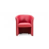 Fauteuil cabriolet moderne en PU rouge Cyrille