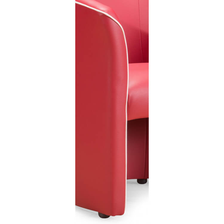 Fauteuil Cabriolet Moderne En Pu Rouge Cyrille Matelpro Fauteuil Cabriolet Moderne En Pu Rouge Cyrille Matelpro