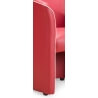 Fauteuil cabriolet moderne en PU rouge Cyrille