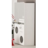 Armoire enfant contemporaine 2 portes coloris blanc/gris Corner