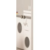 Armoire enfant contemporaine 2 portes coloris blanc/gris Corner