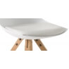 Chaise de salle à manger scandinave en PU blanc (lot de 2) Sabine