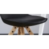 Chaise de salle à manger design en PU noir (lot de 2) Sabine