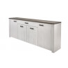 Buffet/bahut contemporain blanc/marron Rubio