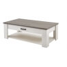 Table basse contemporaine blanc/marron Rubio