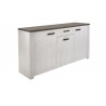 Buffet/bahut contemporain 175 cm blanc/marron Rubio