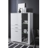 Vaisselier/argentier design 3 portes/1 tiroir coloris blanc brillant Joyce