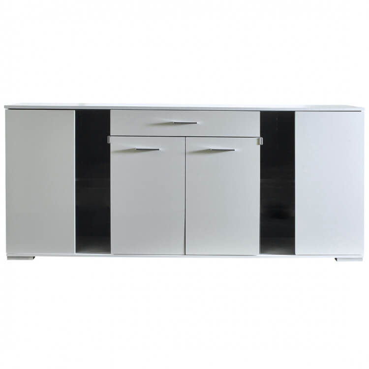 Buffet/bahut design 4 portes/1 tiroir coloris blanc brillant Joyce