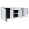 Buffet/bahut design 4 portes/1 tiroir coloris blanc brillant Joyce