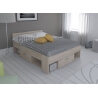 Lit adulte contemporain coloris chêne brossé Louna